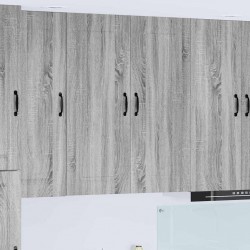 Sonata H Горен кухненски шкаф с рафт с врата Сив Сонома 80 x 31 x 100 см - Модулни кухни