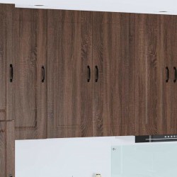 Sonata H Горен кухненски шкаф Кафяв дъб 80 x 31 x 100 см Инженерно дърво - Модулни кухни