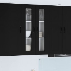 Sonata H Горен кухненски шкаф Черно 60 x 31 x 100 см Инженерно дърво - Модулни кухни