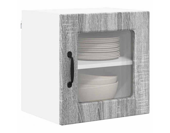 Sonata H Горен кухненски шкаф с рафт 2 pcs Сив Сонома 40 x 31 x 40 см