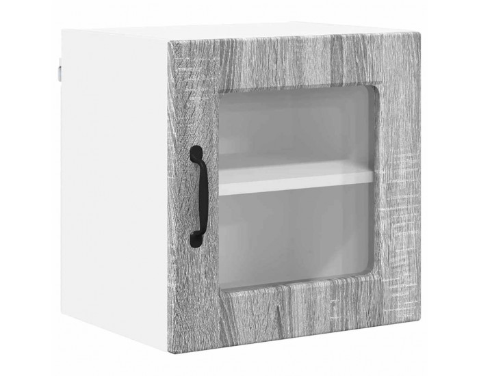 Sonata H Горен кухненски шкаф с рафт 2 pcs Сив Сонома 40 x 31 x 40 см