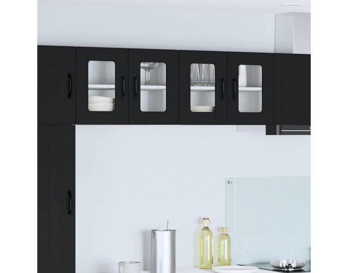 Sonata H Горен кухненски шкаф Черно 60 x 31 x 40 см Инженерно дърво