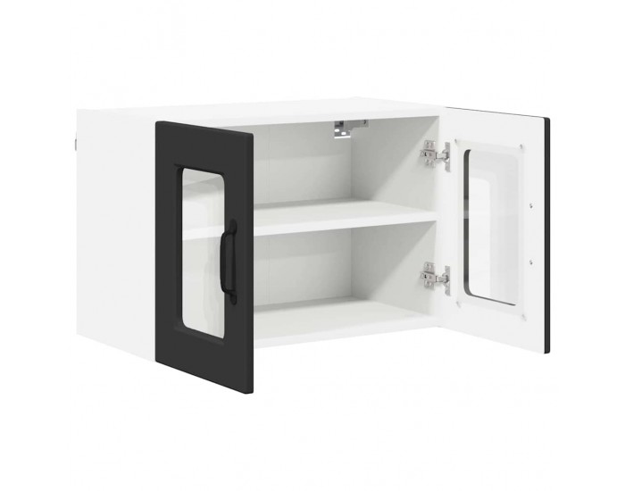 Sonata H Горен кухненски шкаф с рафт с врата 2 pcs Черно 60 x 31 x 40 см