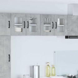 Sonata H Горен кухненски шкаф с рафт Циментено сиво 60 x 31 x 40 см - Модулни кухни