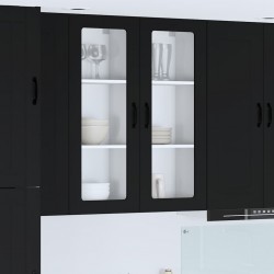 Sonata H Горен кухненски шкаф Черно 40 x 31 x 100 см Инженерно дърво - Модулни кухни