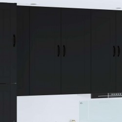 Sonata H Горен кухненски шкаф Черно 40 x 31 x 100 см Инженерно дърво - Модулни кухни