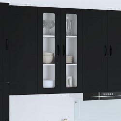 Sonata H Горен кухненски шкаф Черно 60 x 31 x 100 см Инженерно дърво - Модулни кухни