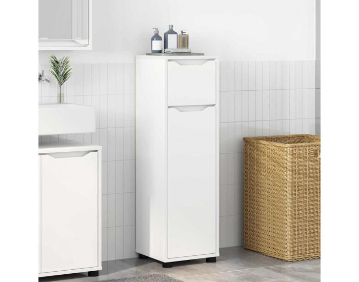 Sonata H Шкаф за баня с чекмедже Бяло 30,5 x 30 x 101 см Инженерно дърво