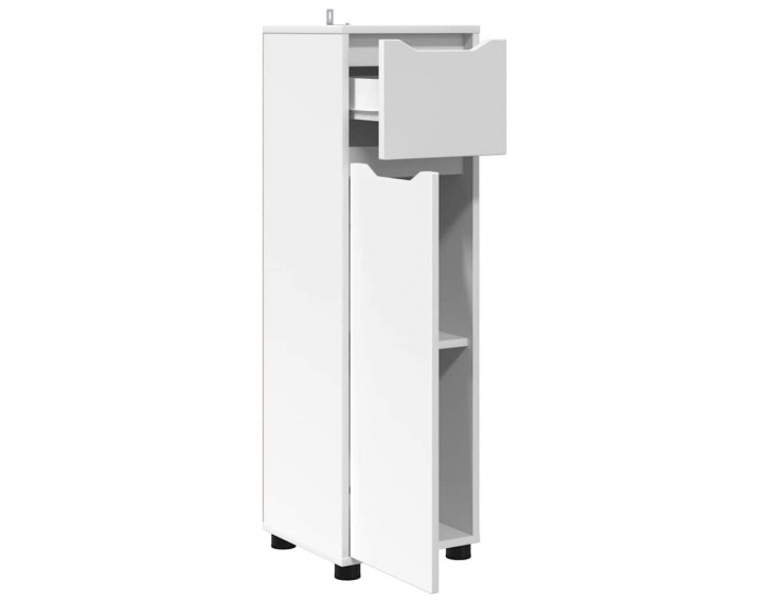 Sonata H Шкаф за баня с чекмедже Бяло 30,5 x 30 x 101 см Инженерно дърво