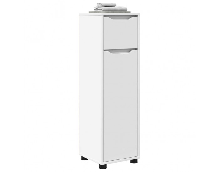Sonata H Шкаф за баня с чекмедже Бяло 30,5 x 30 x 101 см Инженерно дърво