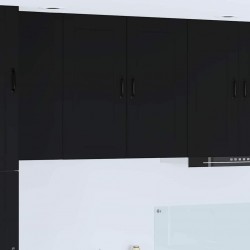 Sonata H Горен кухненски шкаф Черно 80 x 31 x 80 см Инженерно дърво - Модулни кухни
