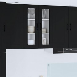Sonata H Горен кухненски шкаф Черно 60 x 31 x 80 см Инженерно дърво - Модулни кухни