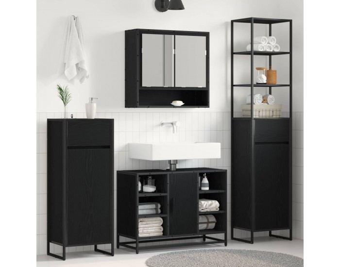 Sonata H Шкаф за баня Черния дъб 40 x 30 x 180 см Инженерно дърво