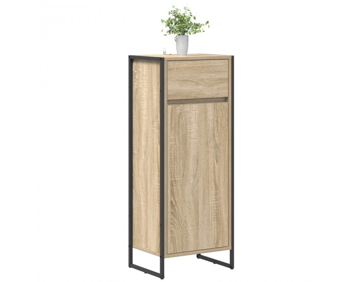 Sonata H Шкаф за баня с чекмедже Сонома 40 x 30 x 100 см Инженерно дърво