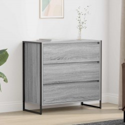 Sonata H Служебен шкаф Сив Сонома 79 x 36 x 75.5 см Инженерно дърво - Шкафове, Витрини, Модулни секции