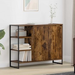Sonata H Страничен шкаф Димящ дъб 96.5 x 30 x 75 см Инженерно дърво - Шкафове, Витрини, Модулни секции