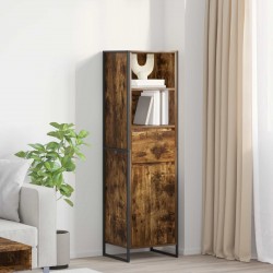 Sonata H Шкаф за книги Димящ дъб 43 x 36 x 150.5 см Инженерно дърво - Шкафове, Витрини, Модулни секции