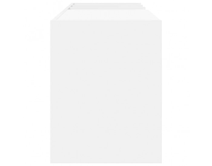 Sonata H Шкаф за грамофонни плочи Бяло 78.5 x 35 x 45 см Инженерно дърво