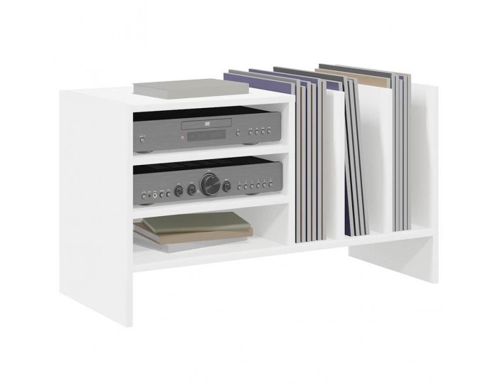 Sonata H Шкаф за грамофонни плочи Бяло 78.5 x 35 x 45 см Инженерно дърво
