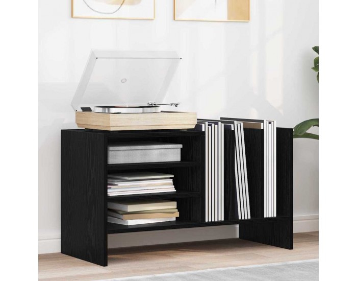 Sonata H Шкаф за грамофонни плочи с рафт Черния дъб 78.5 x 35 x 45 см