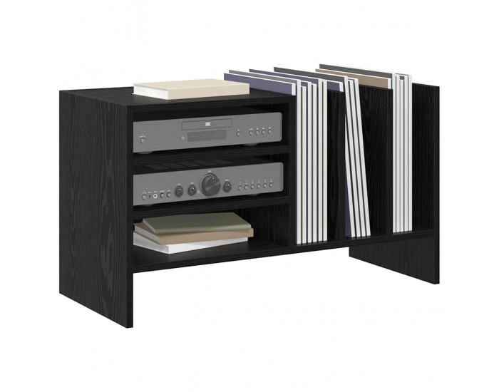 Sonata H Шкаф за грамофонни плочи с рафт Черния дъб 78.5 x 35 x 45 см