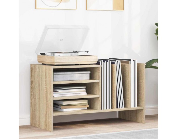 Sonata H Шкаф за грамофонни плочи с рафт Сонома дъб 78.5 x 35 x 45 см