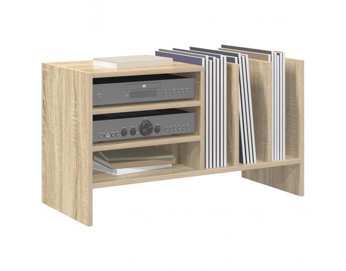 Sonata H Шкаф за грамофонни плочи с рафт Сонома дъб 78.5 x 35 x 45 см
