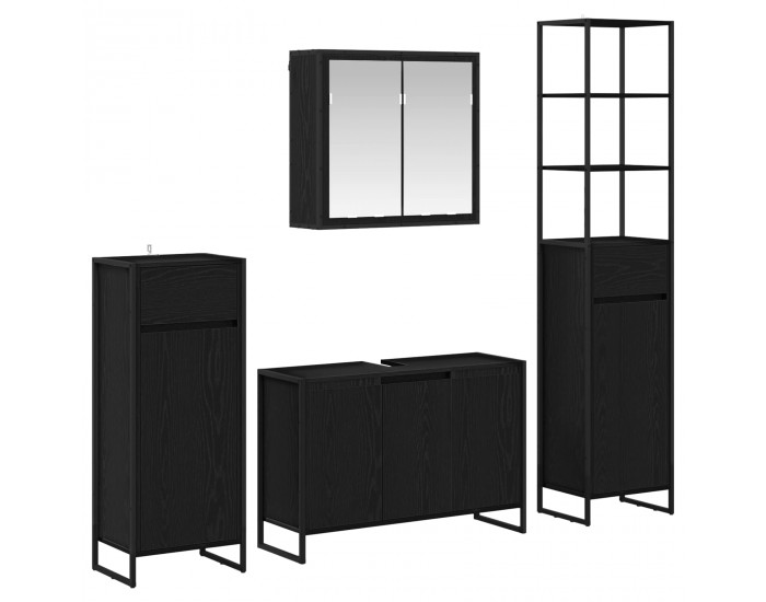Sonata H Комплект мебели за баня с чекмедже Черния дъб Инженерно дърво