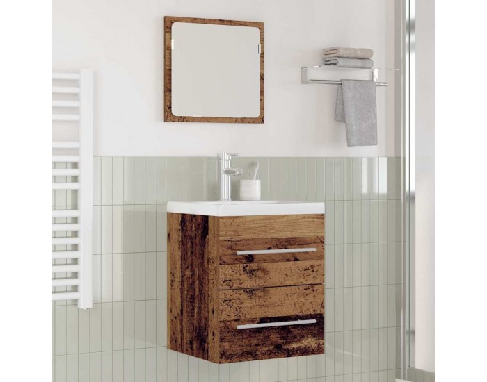 Sonata H Шкаф за мивка в баня с чекмедже Кафяво 42 x 39 x 52 см