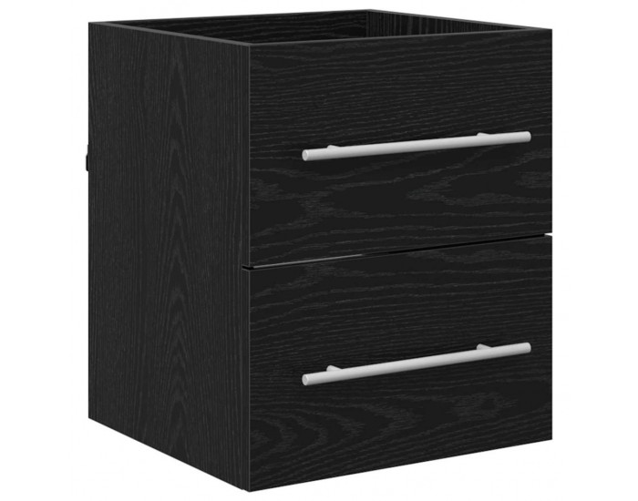 Sonata H Шкаф за мивка в баня с чекмедже Черно 42 x 39 x 52 см