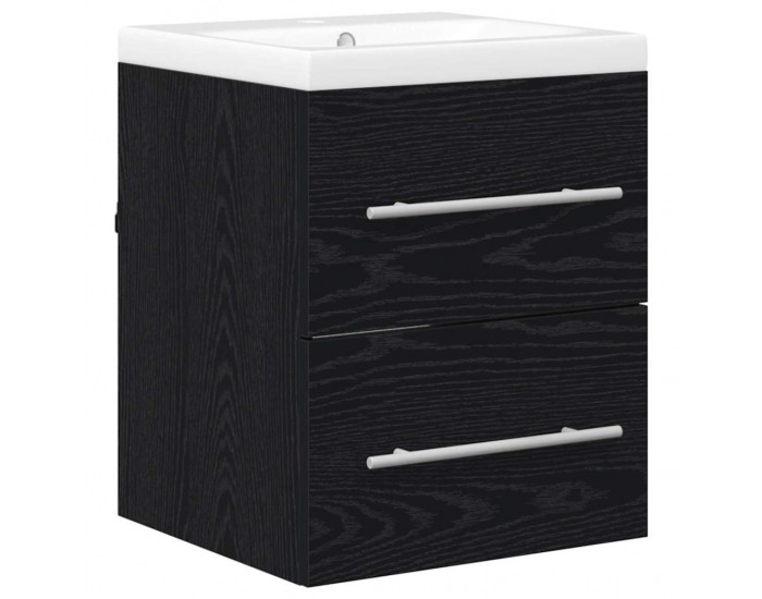 Sonata H Шкаф за мивка в баня с чекмедже Черно 42 x 39 x 52 см