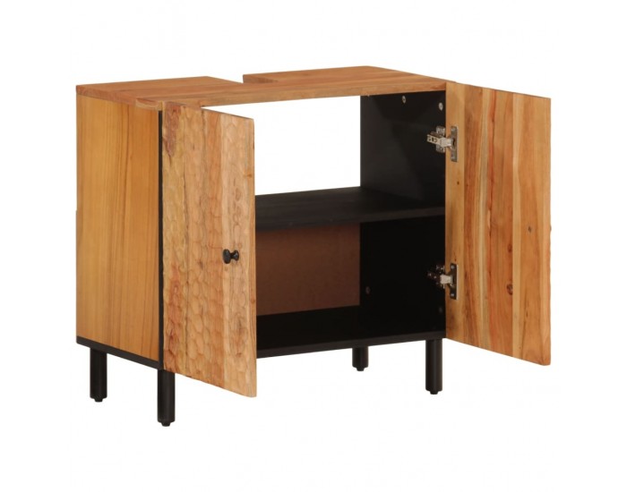 Sonata H Шкаф за баня 62x33x58 см масивно акациево дърво