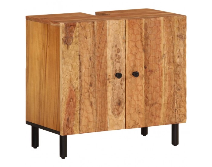 Sonata H Шкаф за баня 62x33x58 см масивно акациево дърво