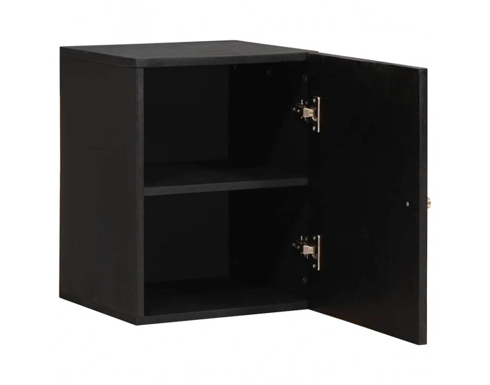 Sonata H Стенен шкаф с врата Черно 38 x 33 x 48 см Солидно мангово дърво