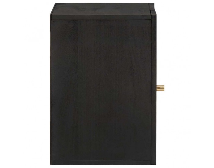 Sonata H Стенен шкаф с врата Черно 38 x 33 x 48 см Солидно мангово дърво