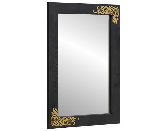 Sonata H Огледало за баня с огледало Черен и сребрист 70 x 50 x 2,5 см