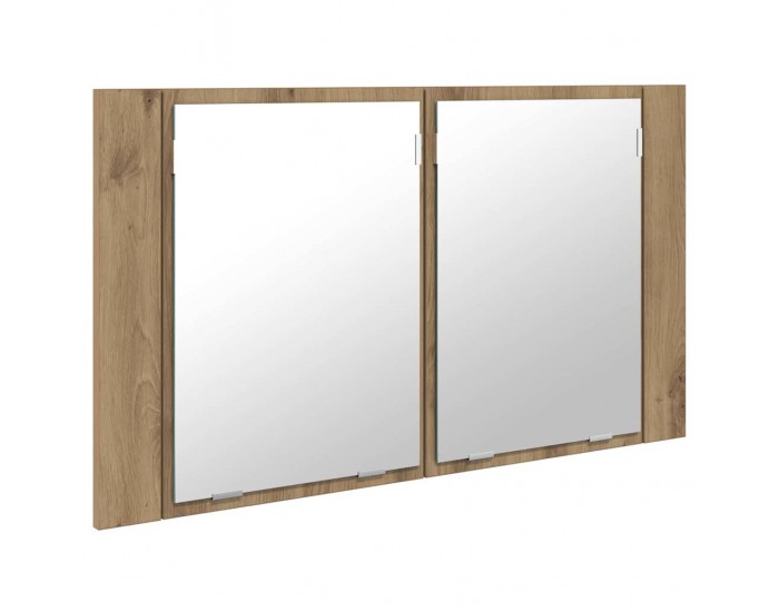 Sonata H Шкаф с огледало за баня Дъб 80 x 12 x 45 см Инженерно дърво