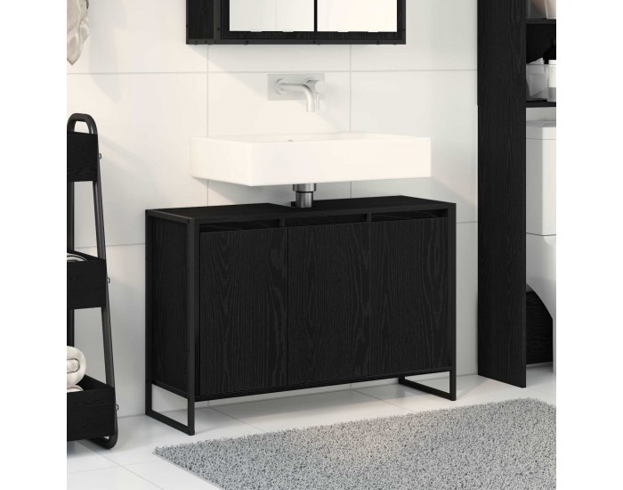 Sonata H Шкаф за баня с врата Черния дъб 90 x 30 x 60 cm Инженерно дърво