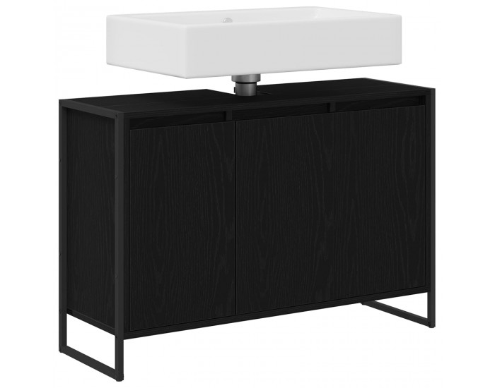 Sonata H Шкаф за баня с врата Черния дъб 90 x 30 x 60 cm Инженерно дърво