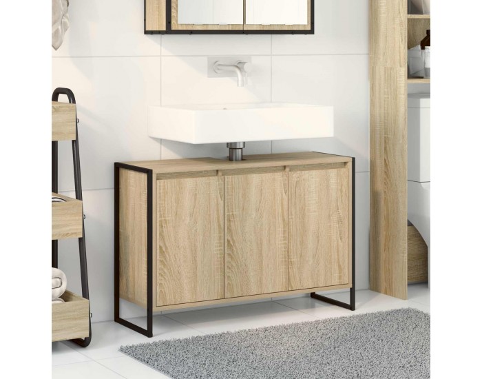 Sonata H Шкаф за баня с врата Сонома 90 x 30 x 60 cm Инженерно дърво