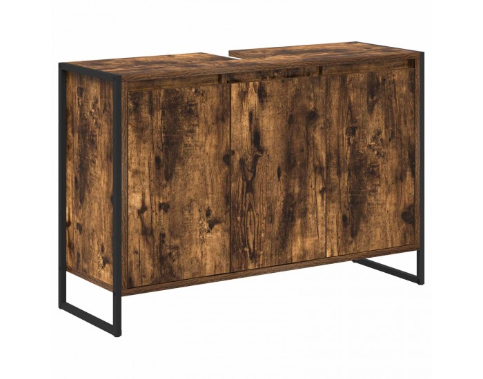 Sonata H Шкаф за баня с врата Димящ дъб 90 x 30 x 60 cm Инженерно дърво