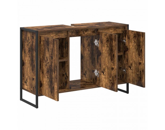 Sonata H Шкаф за баня с врата Димящ дъб 90 x 30 x 60 cm Инженерно дърво