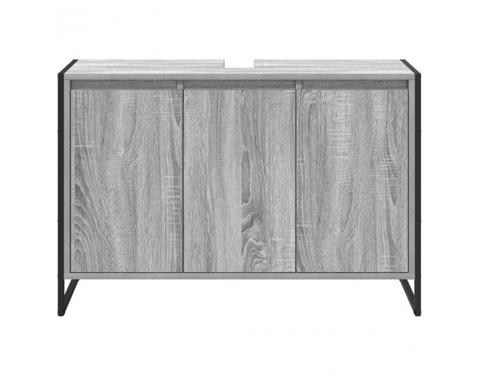 Sonata H Шкаф за баня с врата Сив Сонома 90 x 30 x 60 cm Инженерно дърво