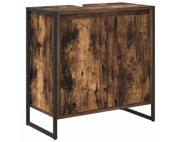 Sonata H Шкаф за баня с врата Димящ дъб 60 x 30 x 60 cm Инженерно дърво