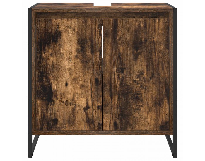 Sonata H Шкаф за баня с врата Димящ дъб 60 x 30 x 60 cm Инженерно дърво