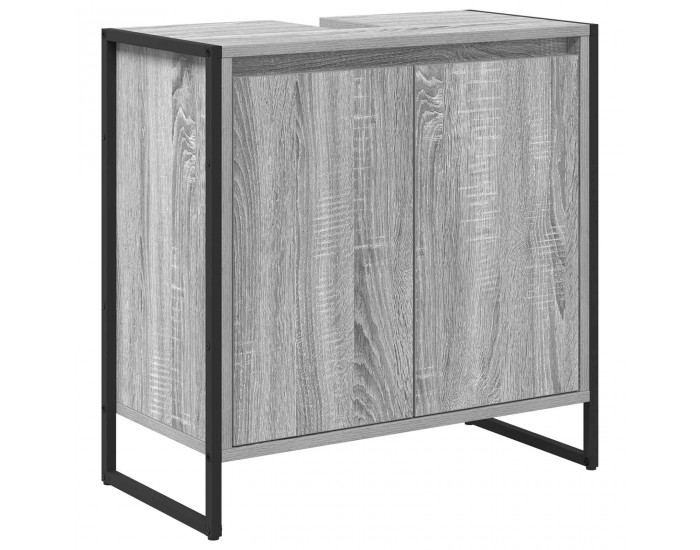 Sonata H Шкаф за баня с врата Сив Сонома 60 x 30 x 60 cm Инженерно дърво