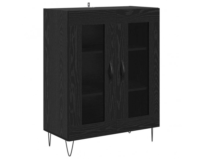 Sonata H Висок шкаф 2 pcs Черния дъб Инженерна дървесина и стъкло