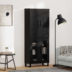 Sonata H Висок шкаф Черния дъб 69,5 x 34 x 180 см Инженерно дърво - Дневна