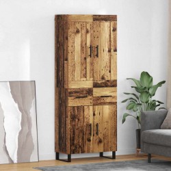 Sonata H Висок шкаф Старо дърво 69,5 x 34 x 180 см Инженерно дърво - Дневна