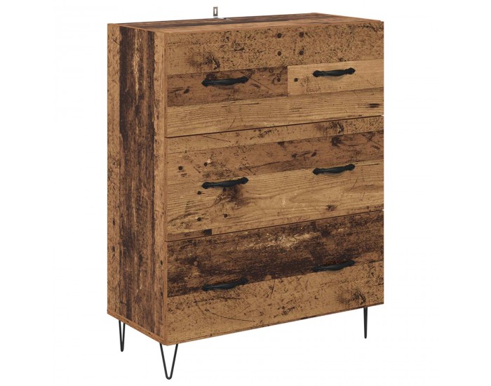 Sonata H Висок шкаф Старо дърво 69,5 x 34 x 180 см Инженерно дърво